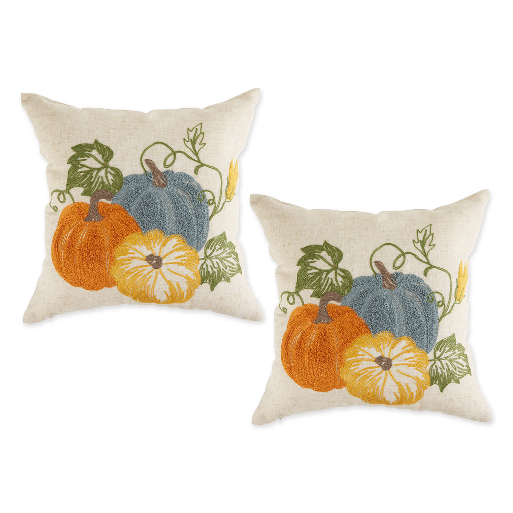 Harvest Pumpkins Pillow Cover 18X18 set of 2