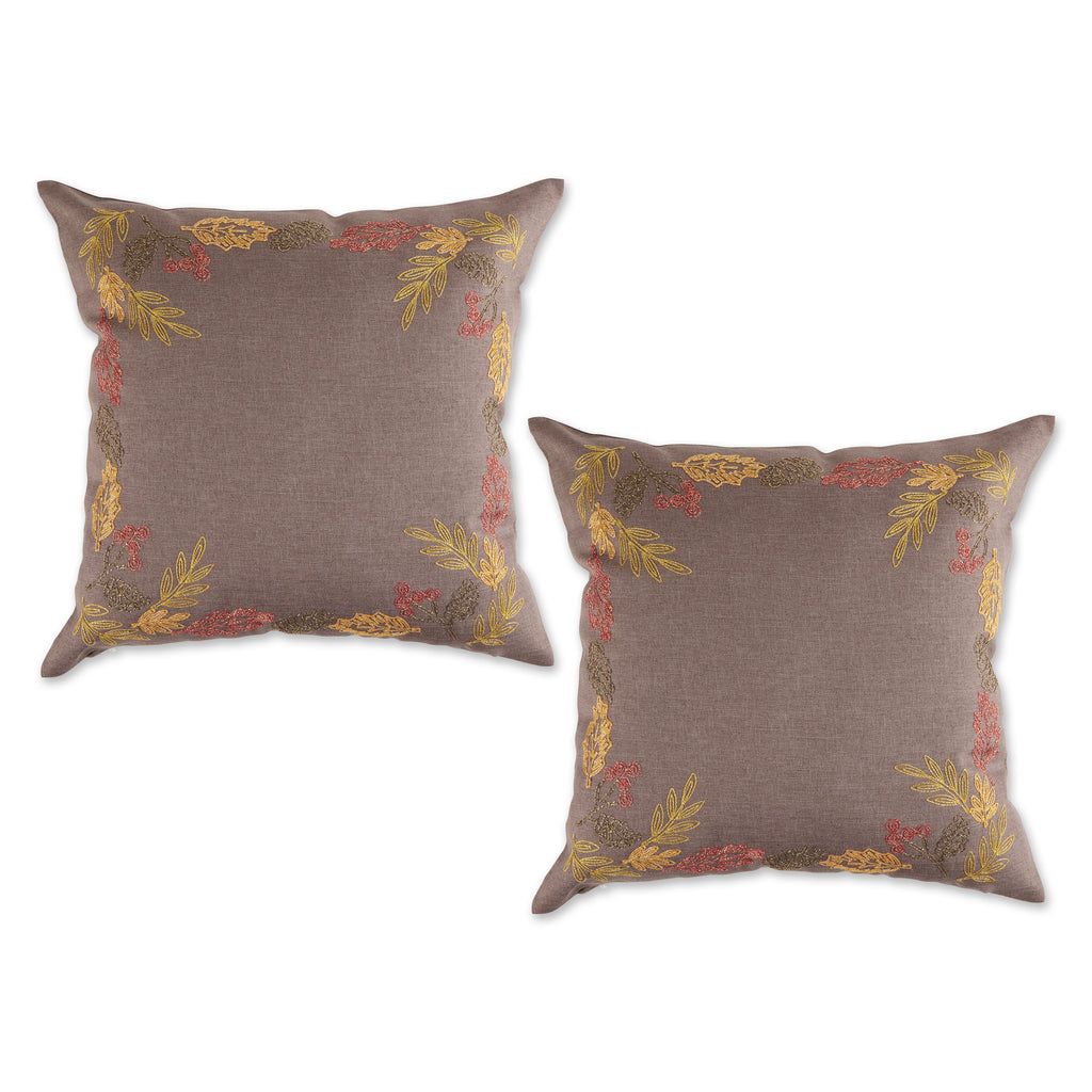 Shimmering Leaves Pillow Cover 18X18 set of 2