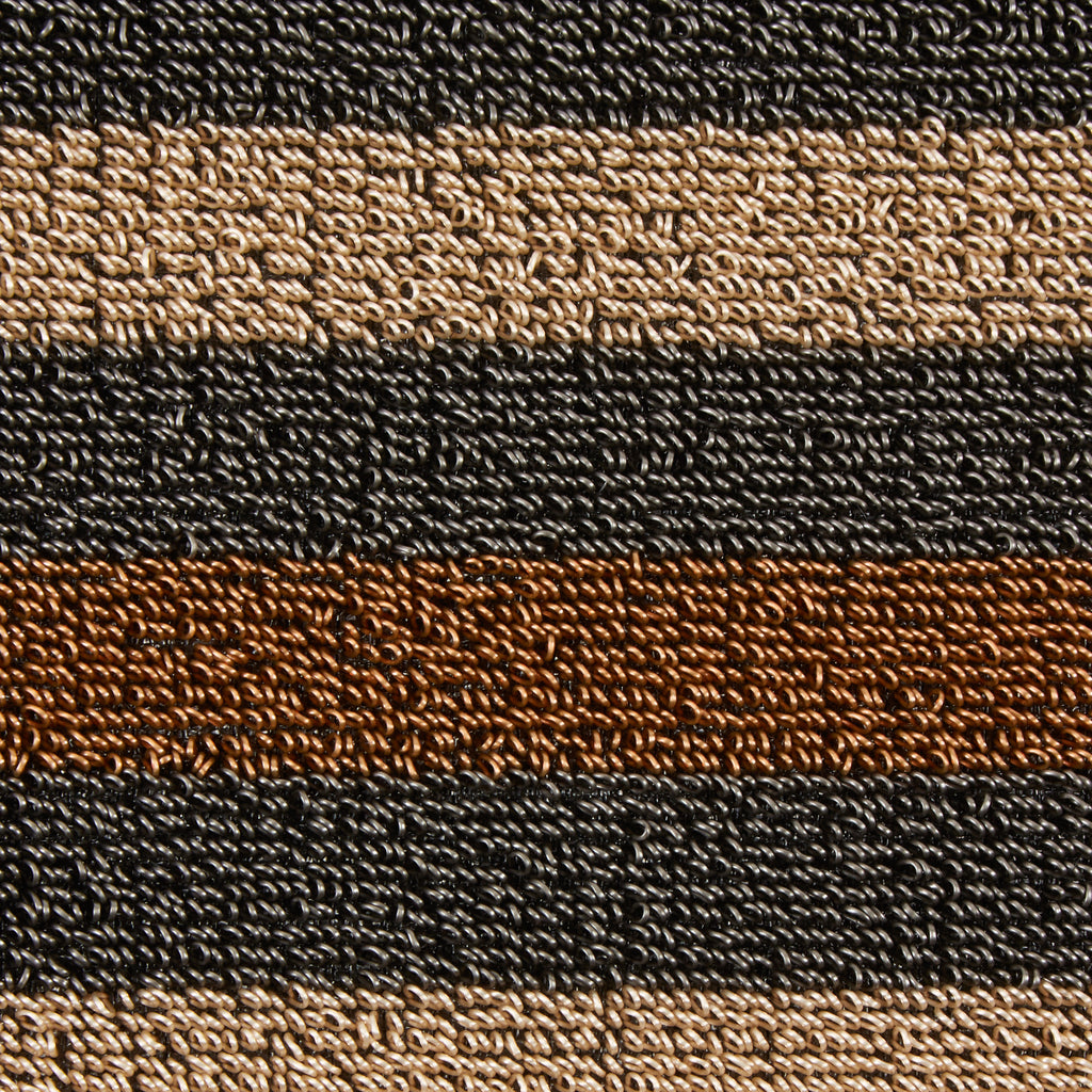 Brown Bangal Stripe Tufted Loop  Mat 17.75x29.5