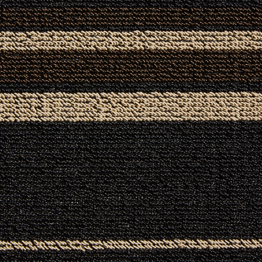 Neutral Stripe Tufted Loop Textilene Mat 17.75x29.5