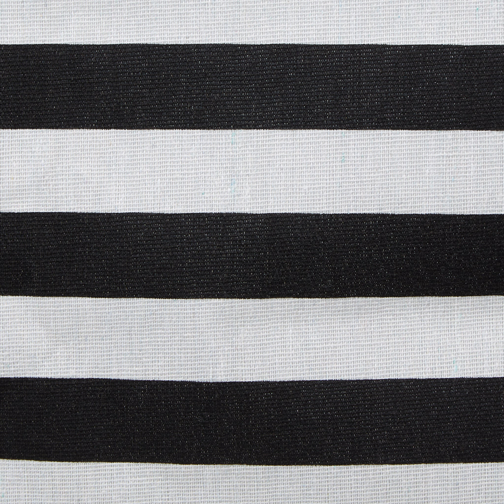 PE Coated Cotton/Poly Laundry Hamper Stripe Black Round 13.75X13.75X20