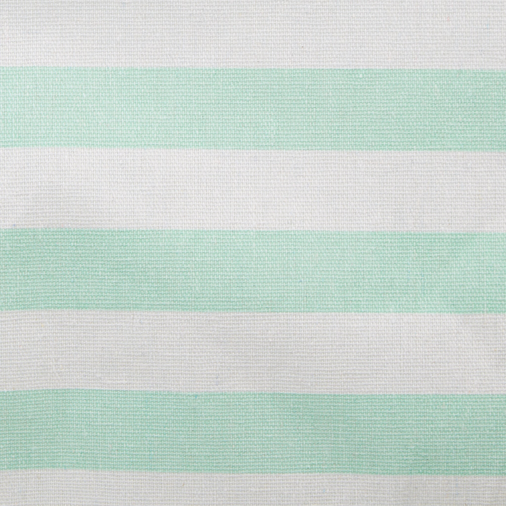 PE Coated Cotton/Poly Laundry Hamper Stripe Aqua Round 13.75X13.75X20
