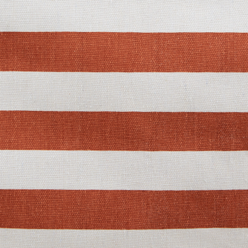 PE Coated Cotton/Poly Laundry Hamper Stripe Cinnamon Round 13.75X13.75X20