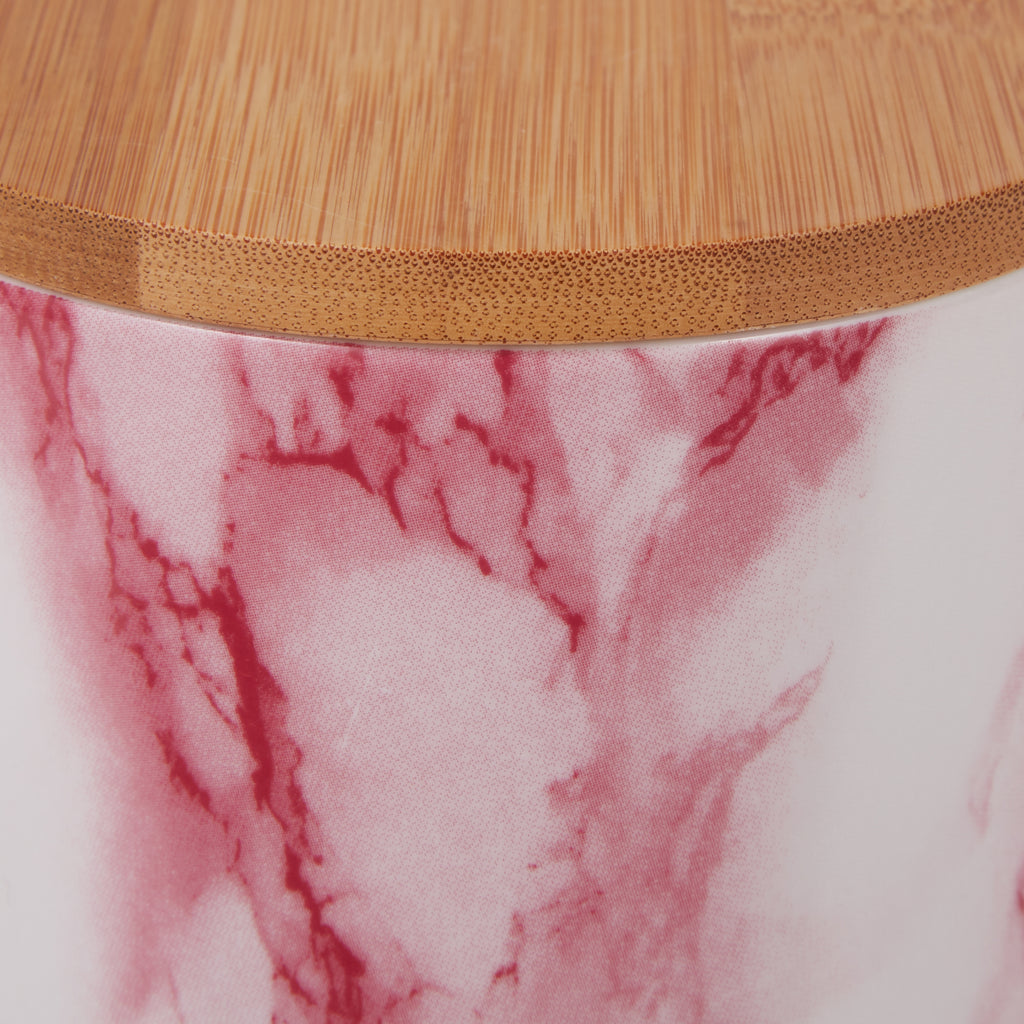 Pink Marble Ceramic Treat Canister