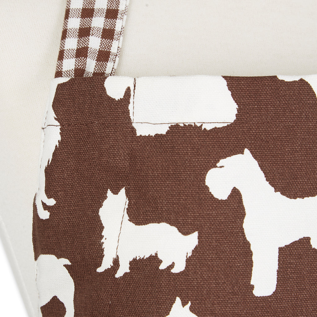 Brown Dog Print Chef Apron