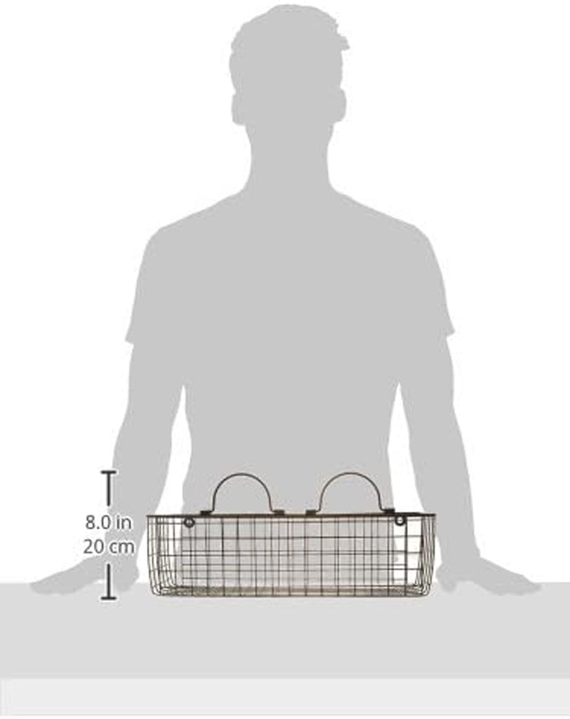 Medium Aqua Wire Wall Basket Set of 2