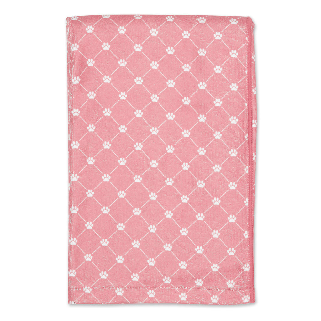 Rose Printed Trellis Paw Pet Towel