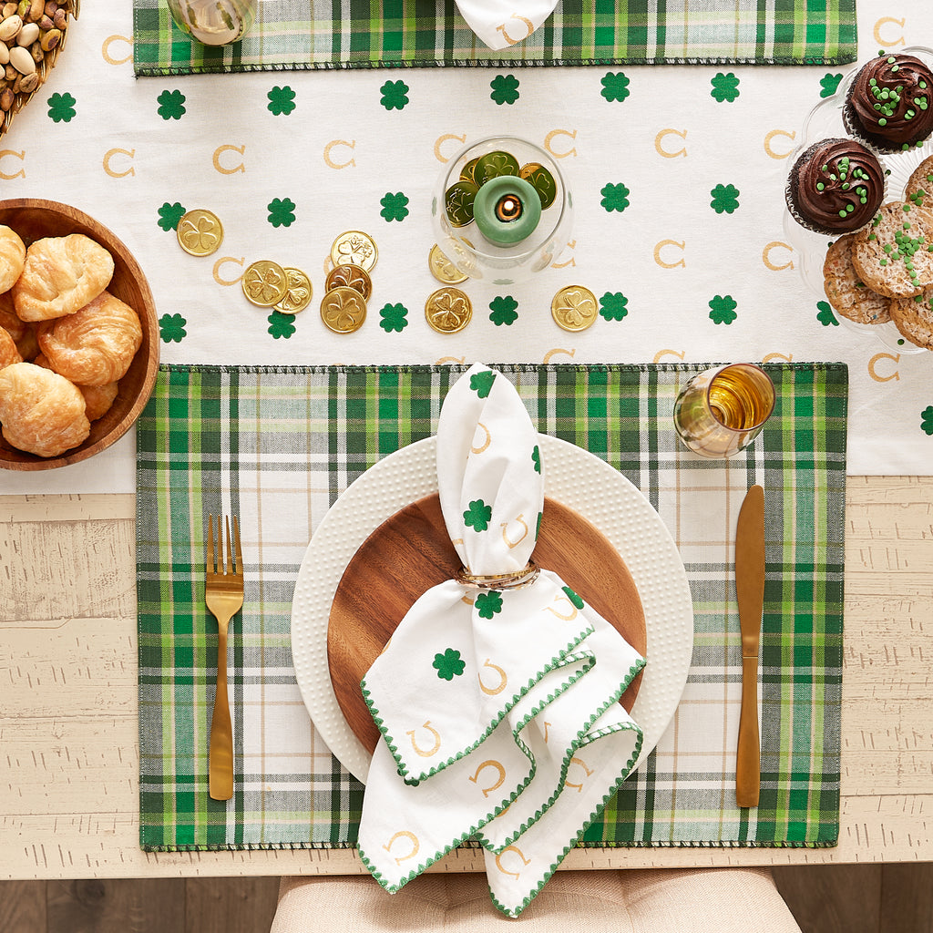 Clover Horseshoe Printed Napkin Set of 4