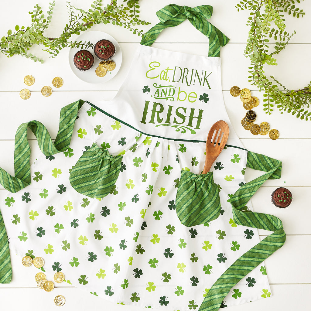 Eat Drink And Be Irish Skirt Apron