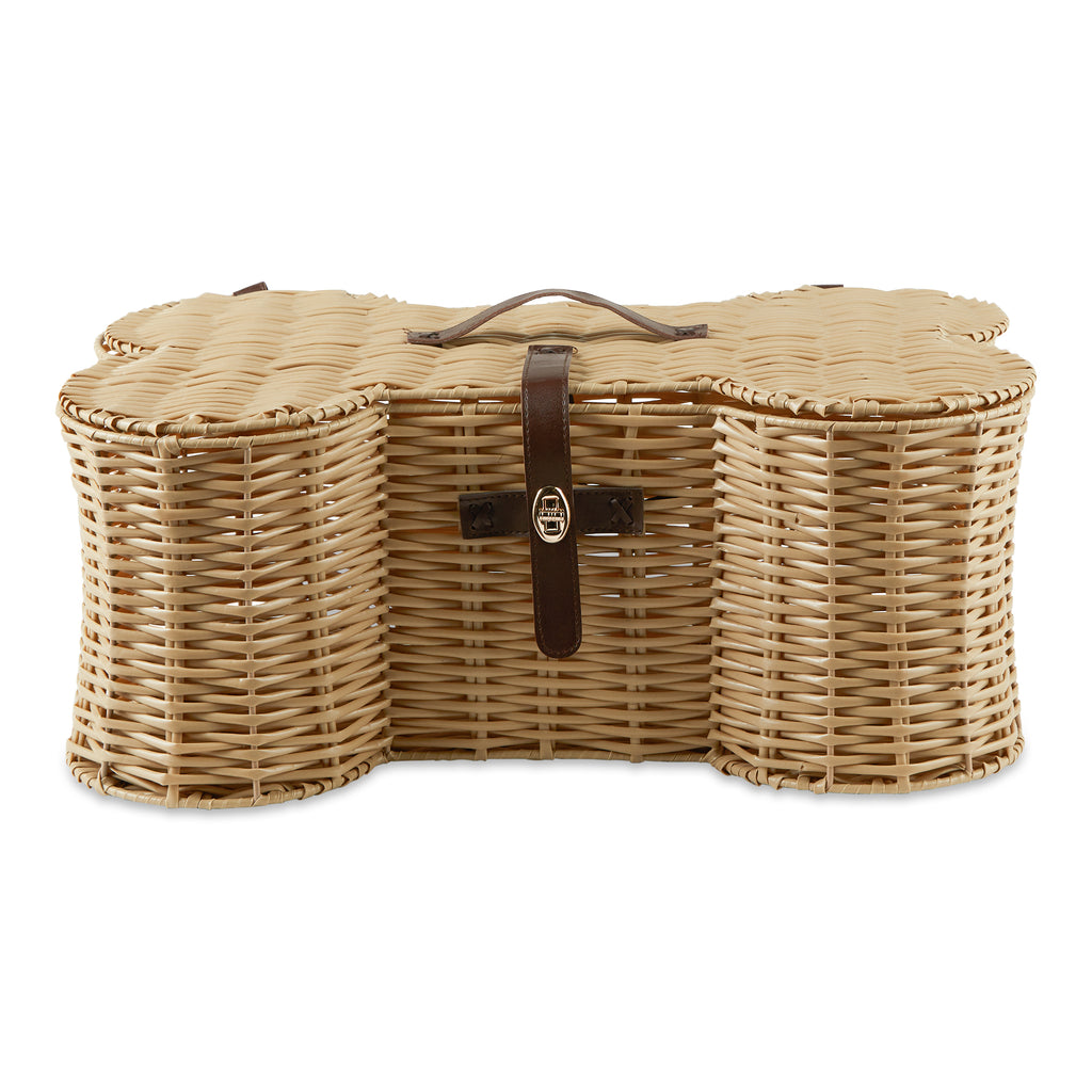 Beige Bone Shape Toy Basket Small 17.5x11x7.5