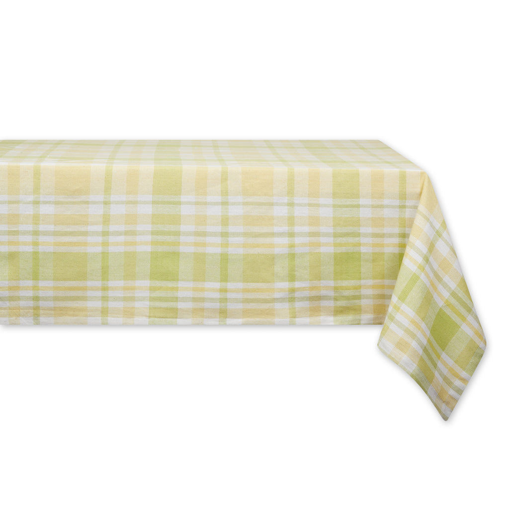 Lemon Bliss Plaid Tablecloth 52x52