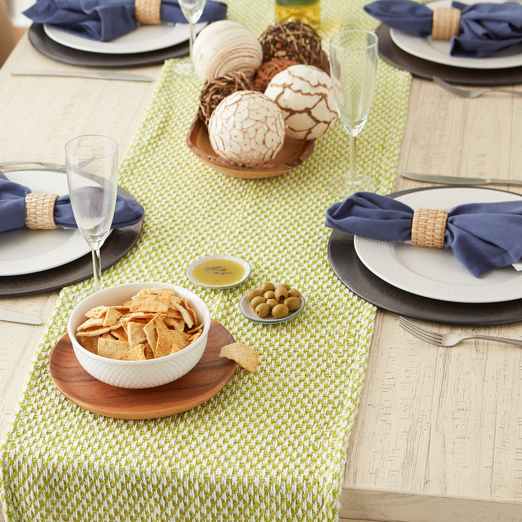 Avocado Woven Table Runner 15X72