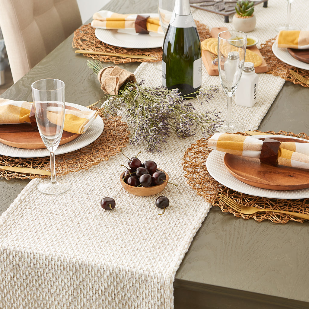 Natural Woven Table Runner 15X108