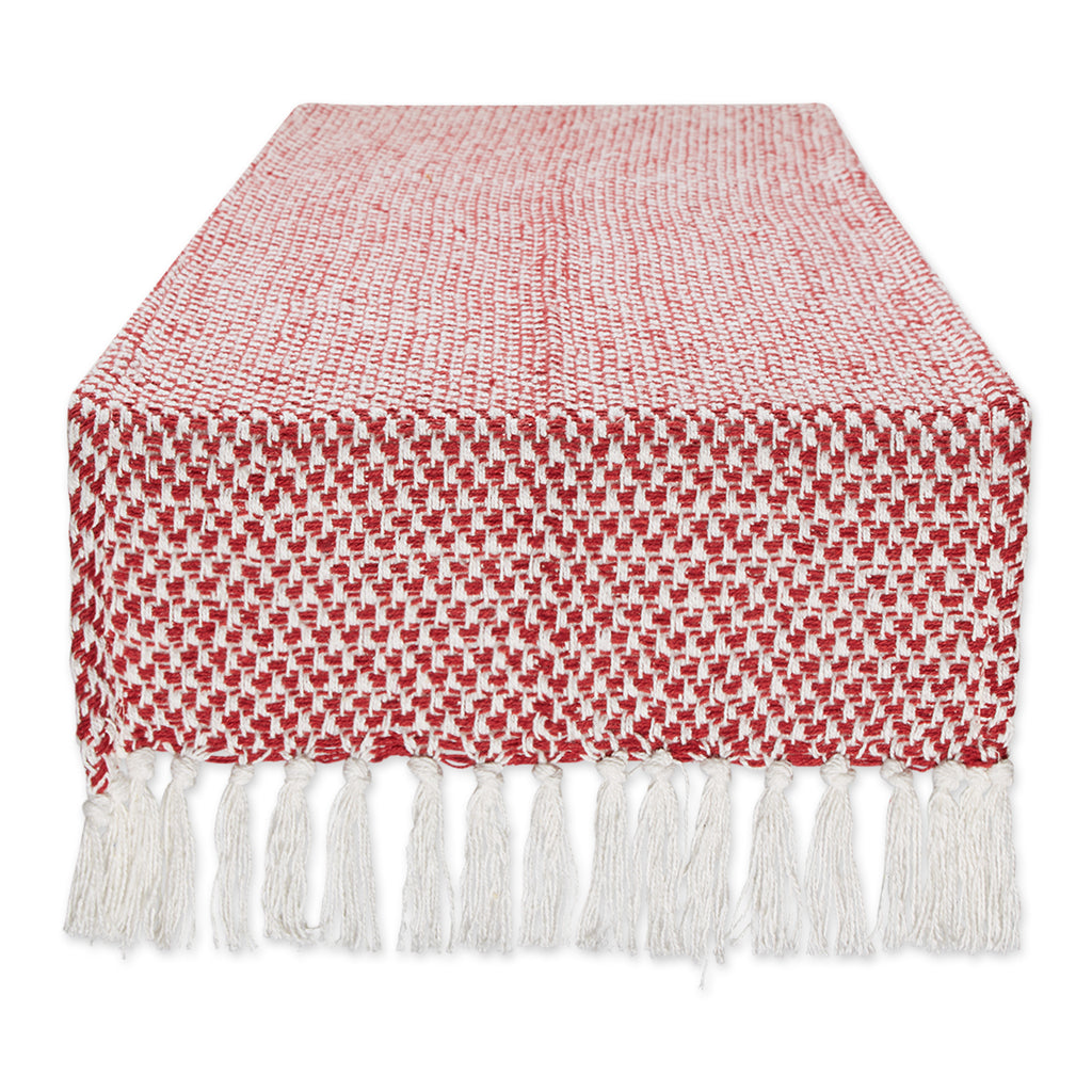 Tango Red  Woven Table Runner 15X108