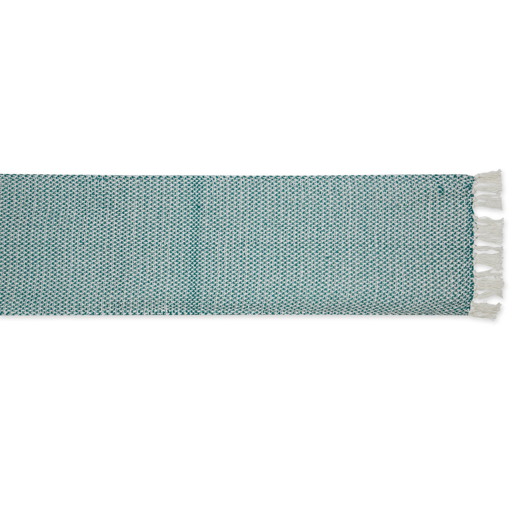 Teal Woven Table Runner 15X72