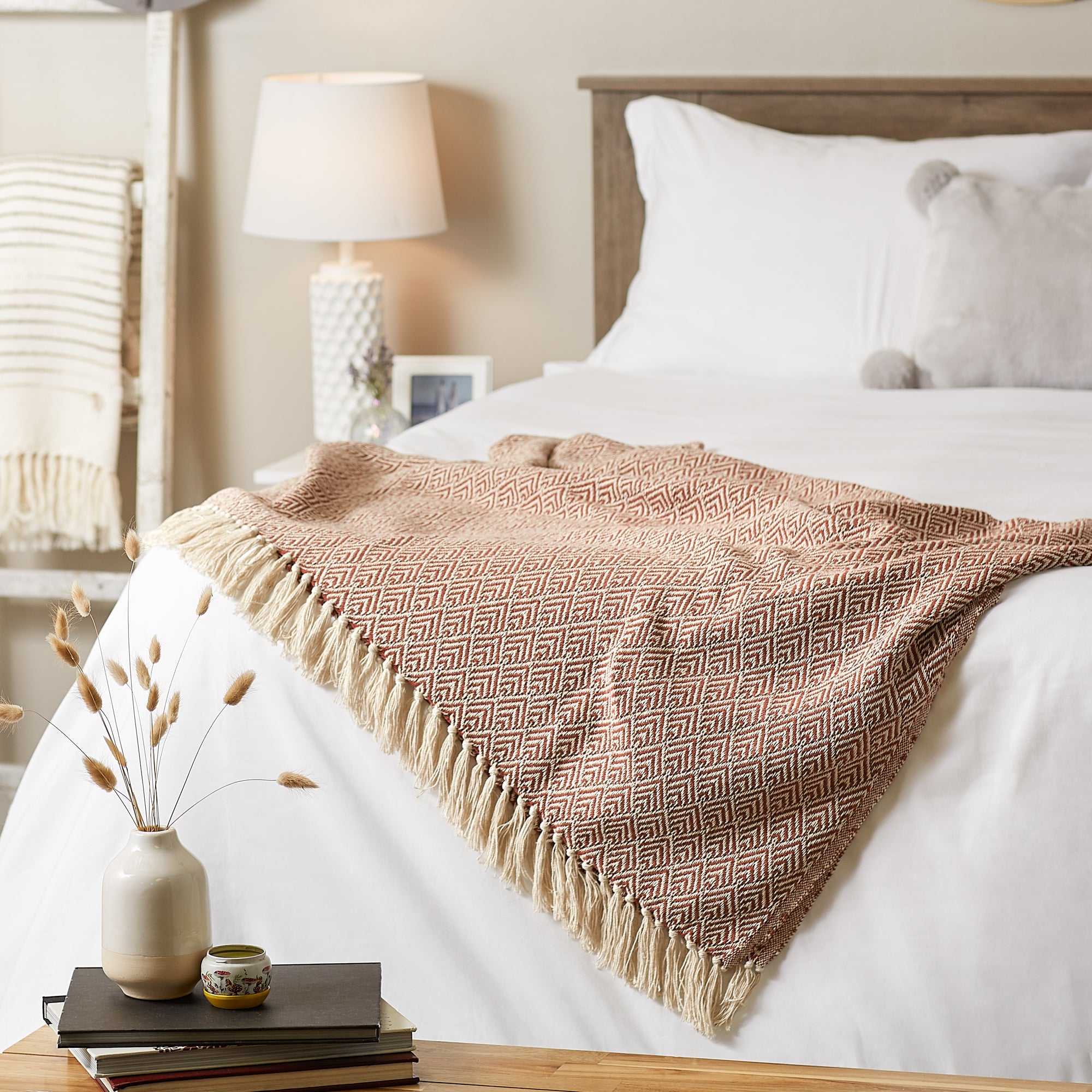 Cinnamon Diamond Throw Blanket DII Home Store