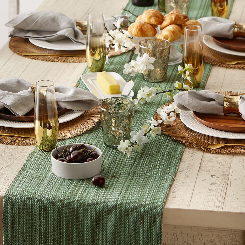 Artichoke Variegated Fringe Table Runner 13x72