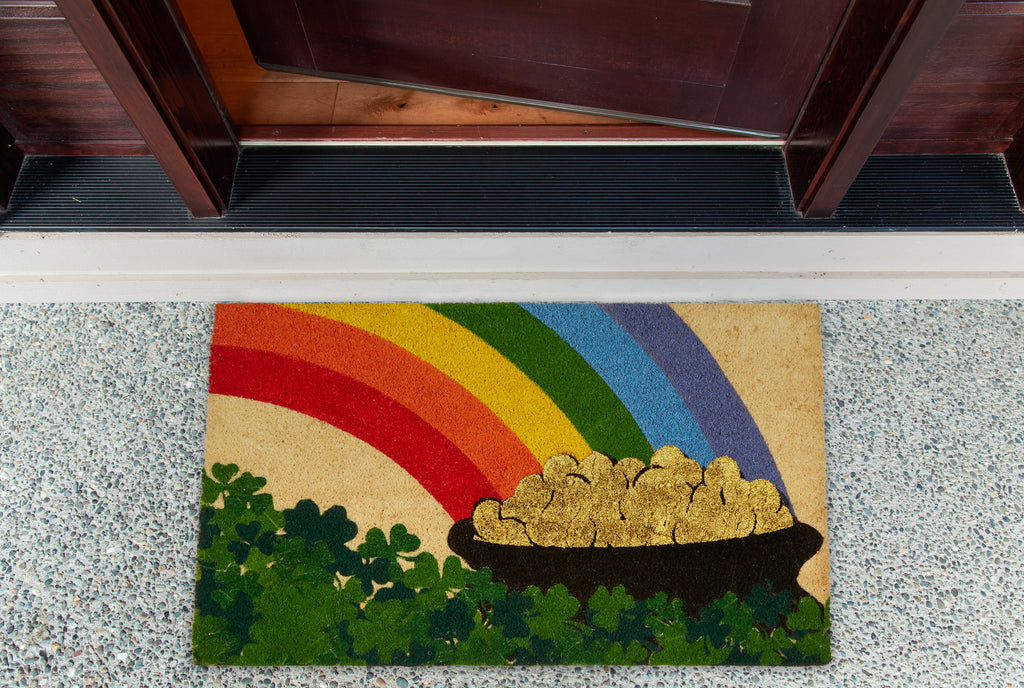 Pot Of Gold Glitter Doormat
