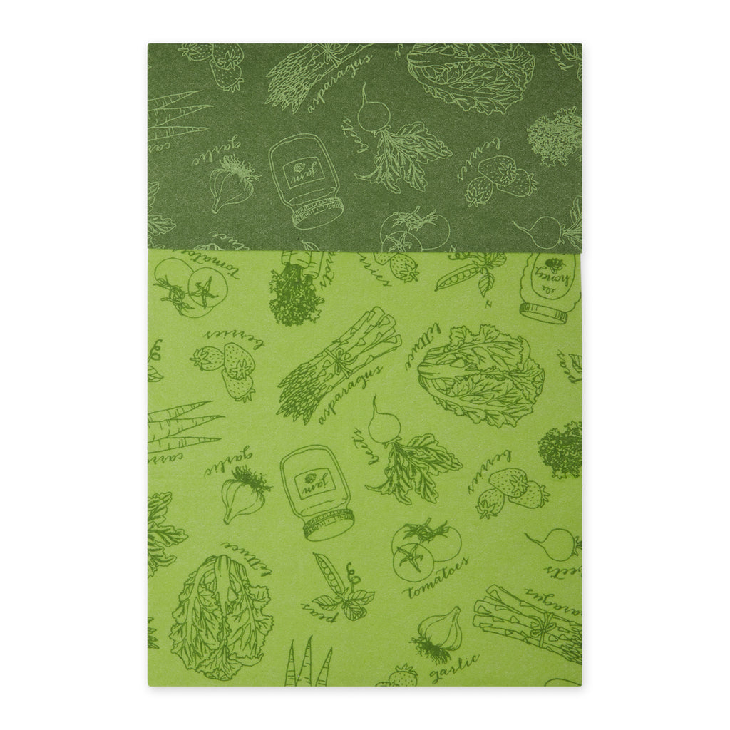 Artichoke Green Market Print Fridge Liner Set of 6