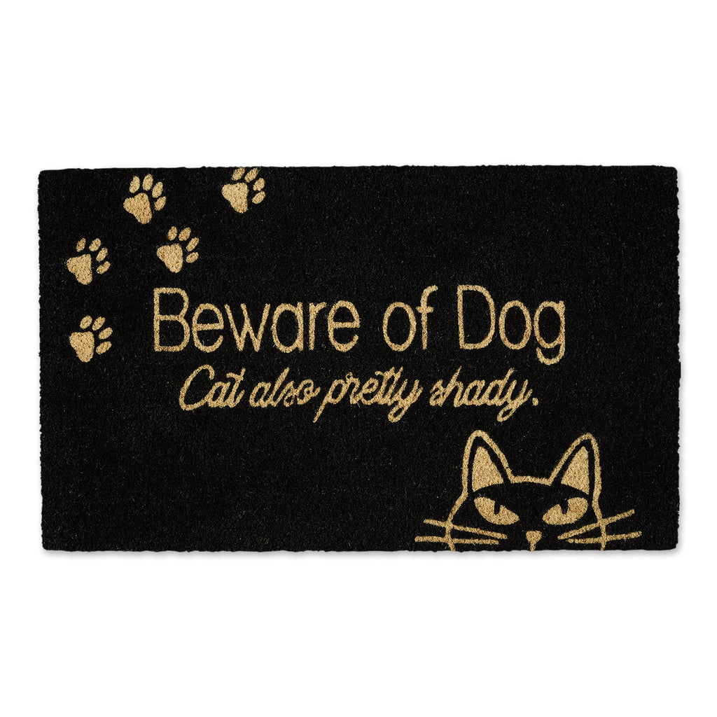 Beware Of The Cat & Dog Doormat