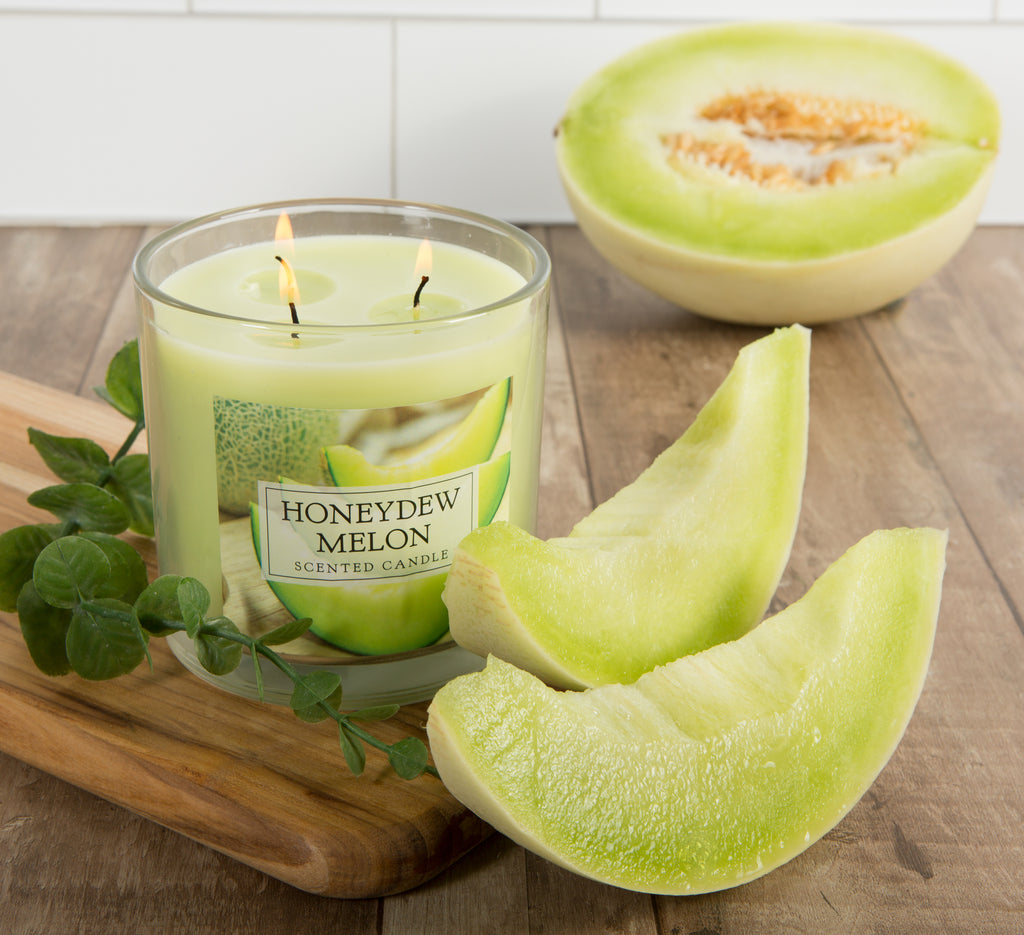 DII Honeydew Melon 3 Wick Scented Candle