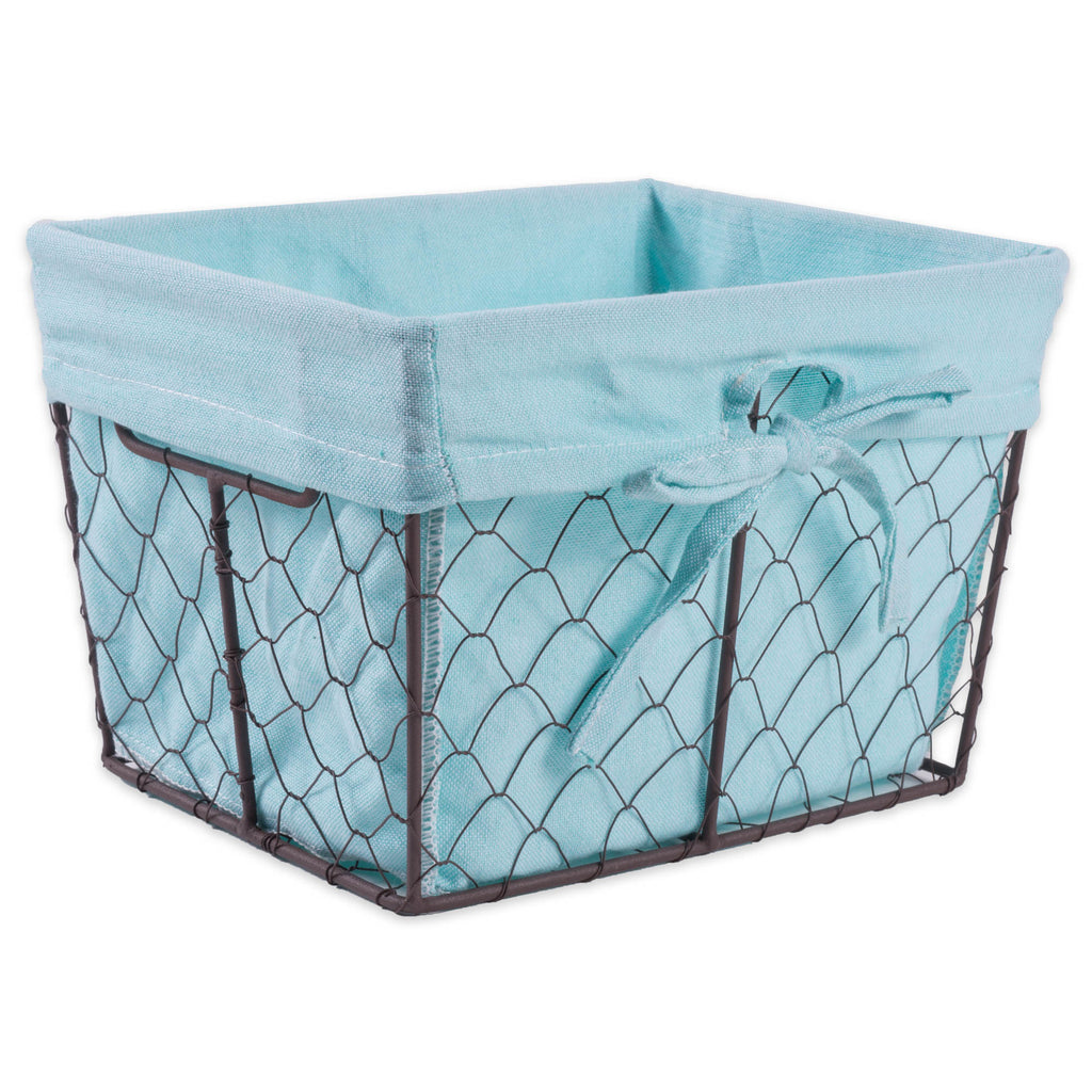 DII Chicken Wire Basket Set of 5 Aqua