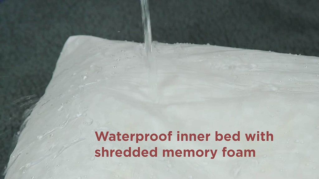 DII Shredded Memory Foam Pet Bed Lg Chocolate
