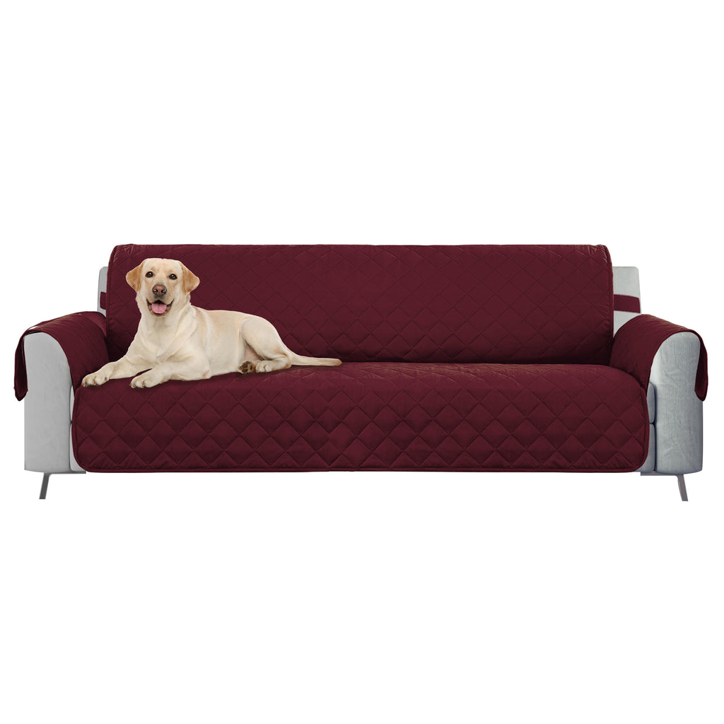 DII Reversible Oversize Sofa Cover Cranberry
