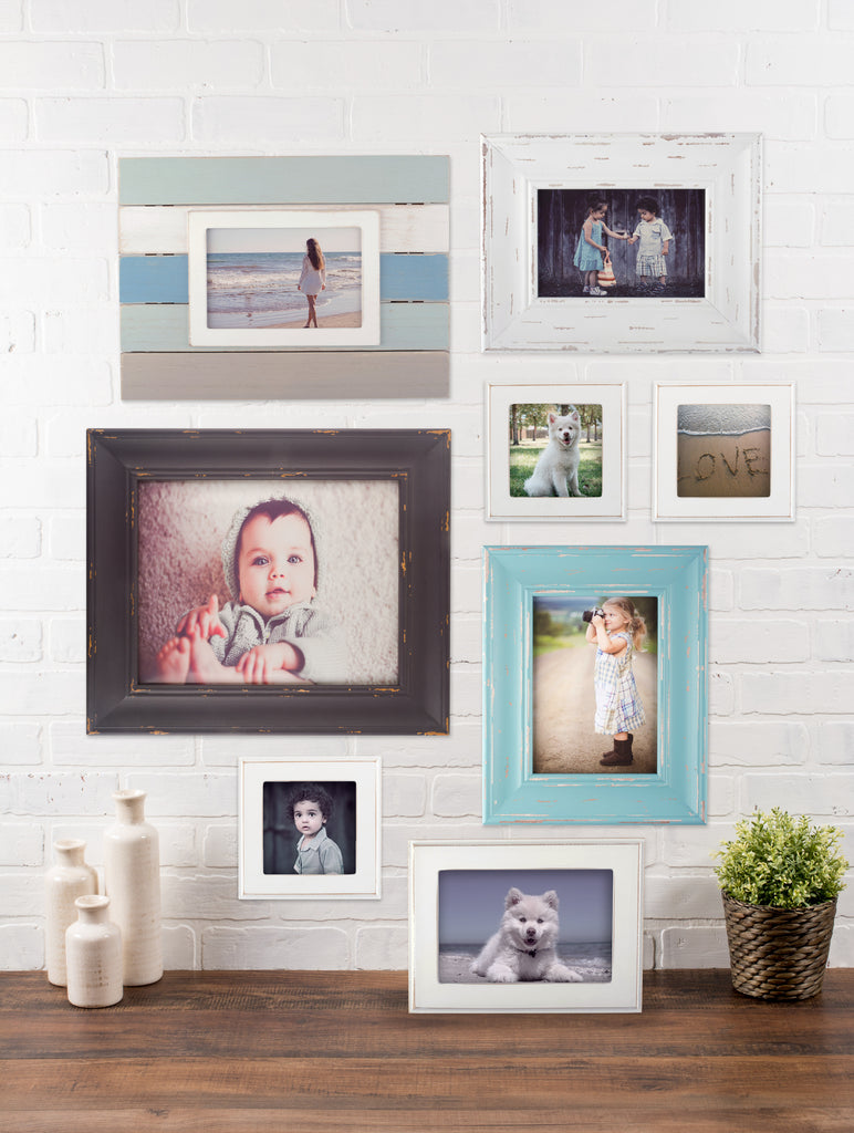 DII Vintage Shiplap Picture Frame White