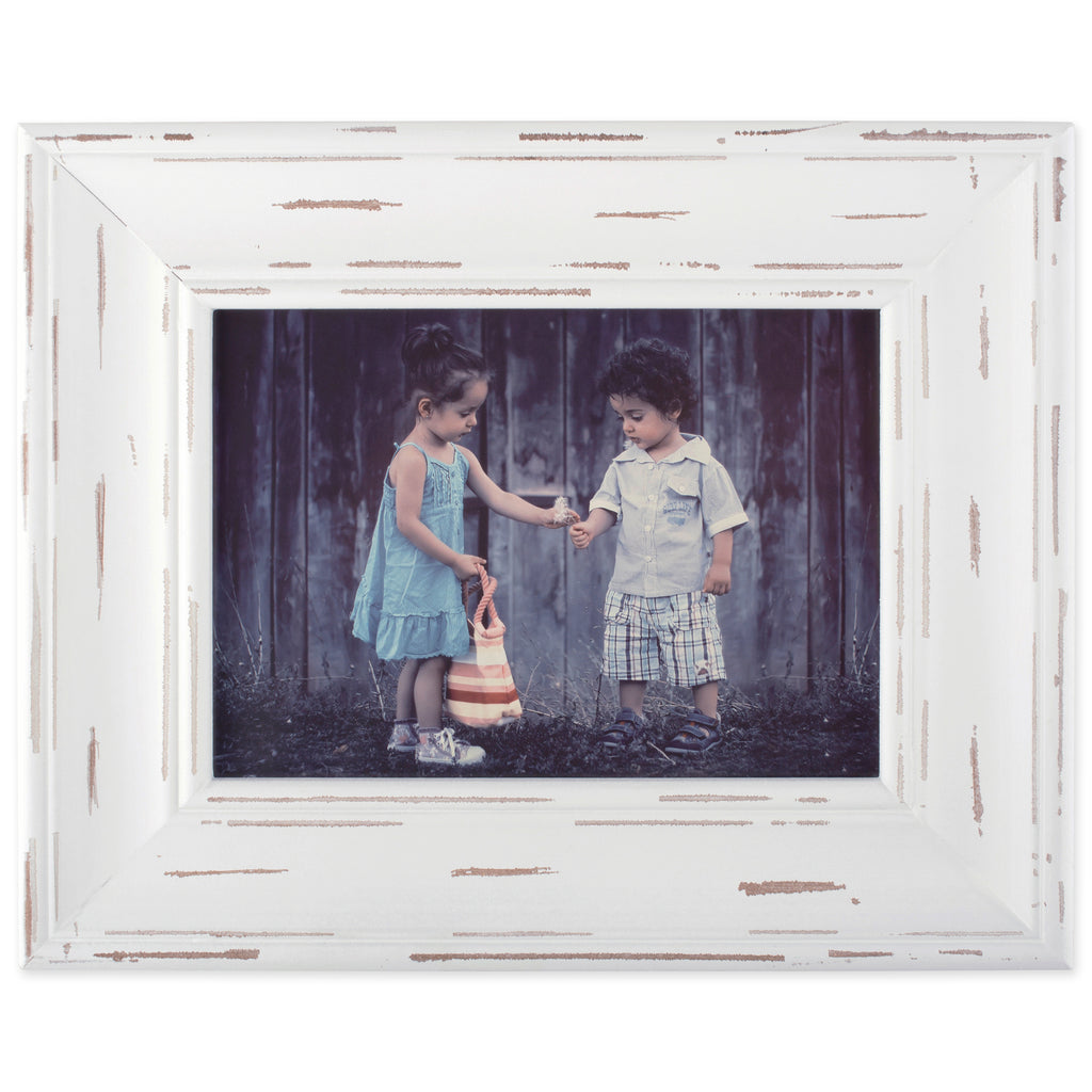 4x6 White Farmhouse Distressed Picture Frame