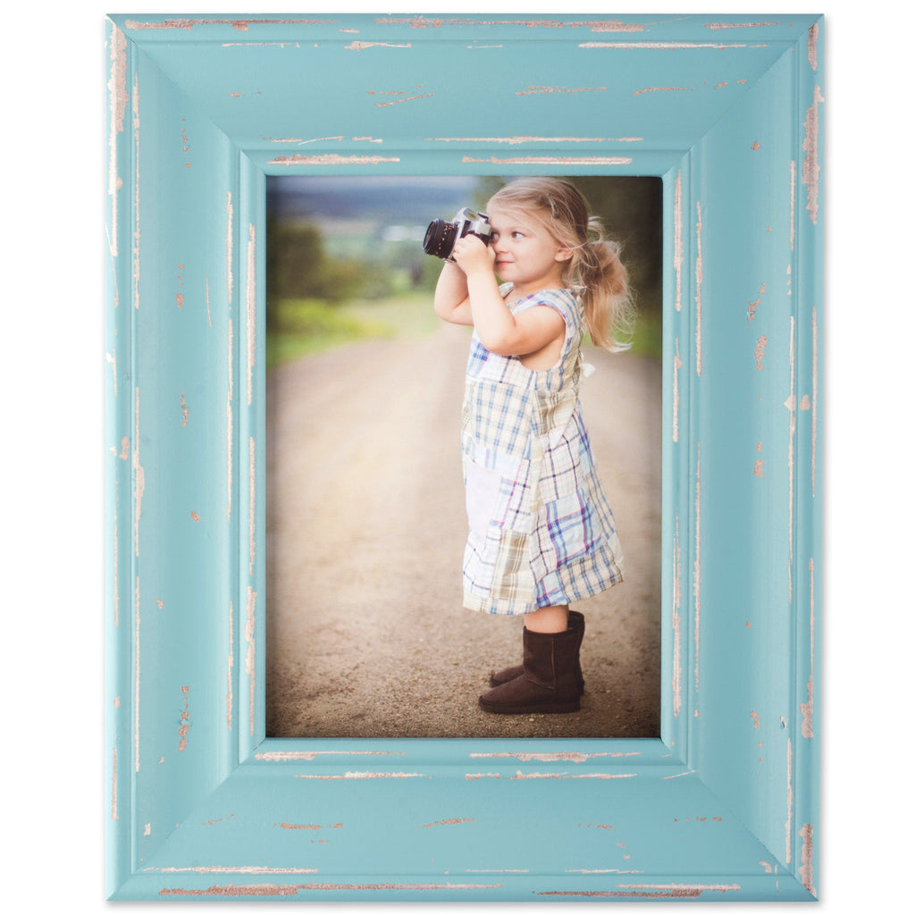 5x7 Blue Farmhouse Distressed Picture Frame