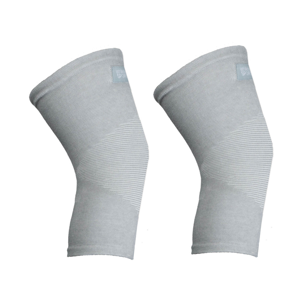 Bamboo Charcoal Knee Sleeves Grey White M