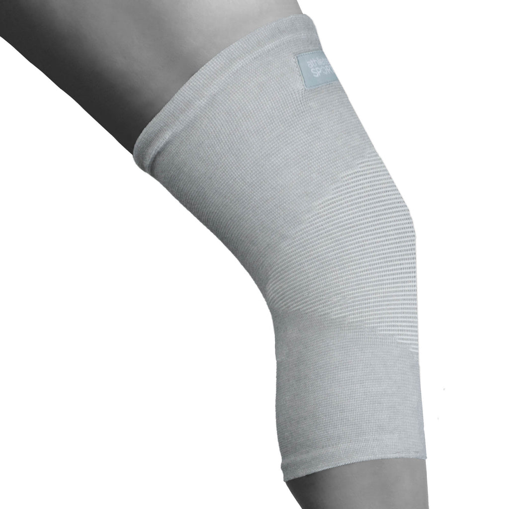 Bamboo Charcoal Knee Sleeves Grey White Large
