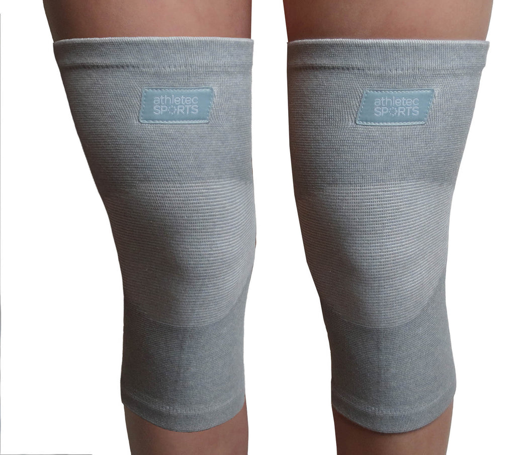 Bamboo Charcoal Knee Sleeves Grey White XL