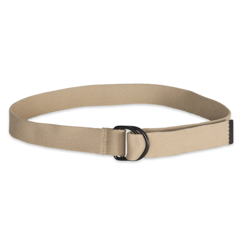 DII Mens And Womens D-Ring Canvas Belt Khaki S