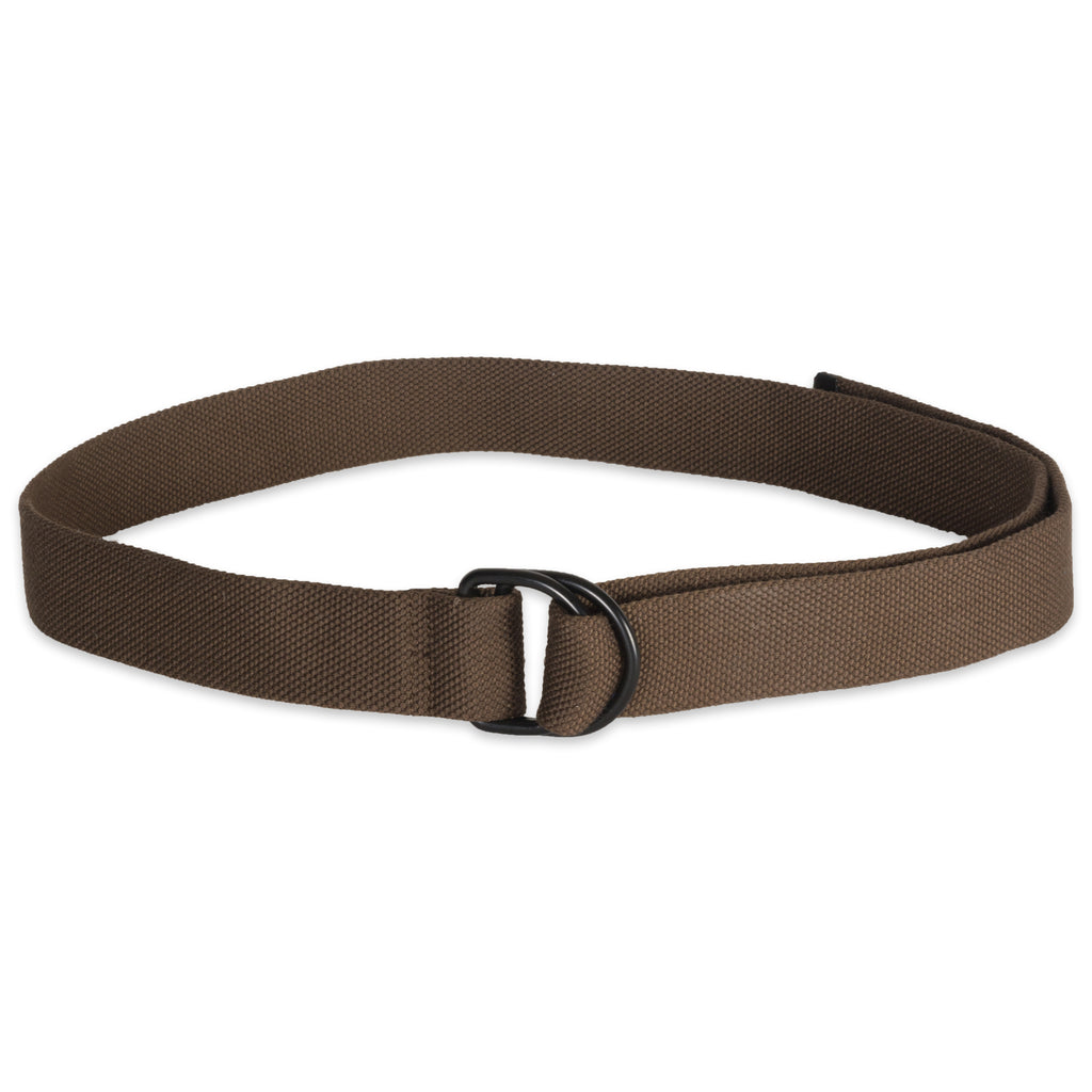 DII Mens And Womens D-Ring Cavas Belt Brown S