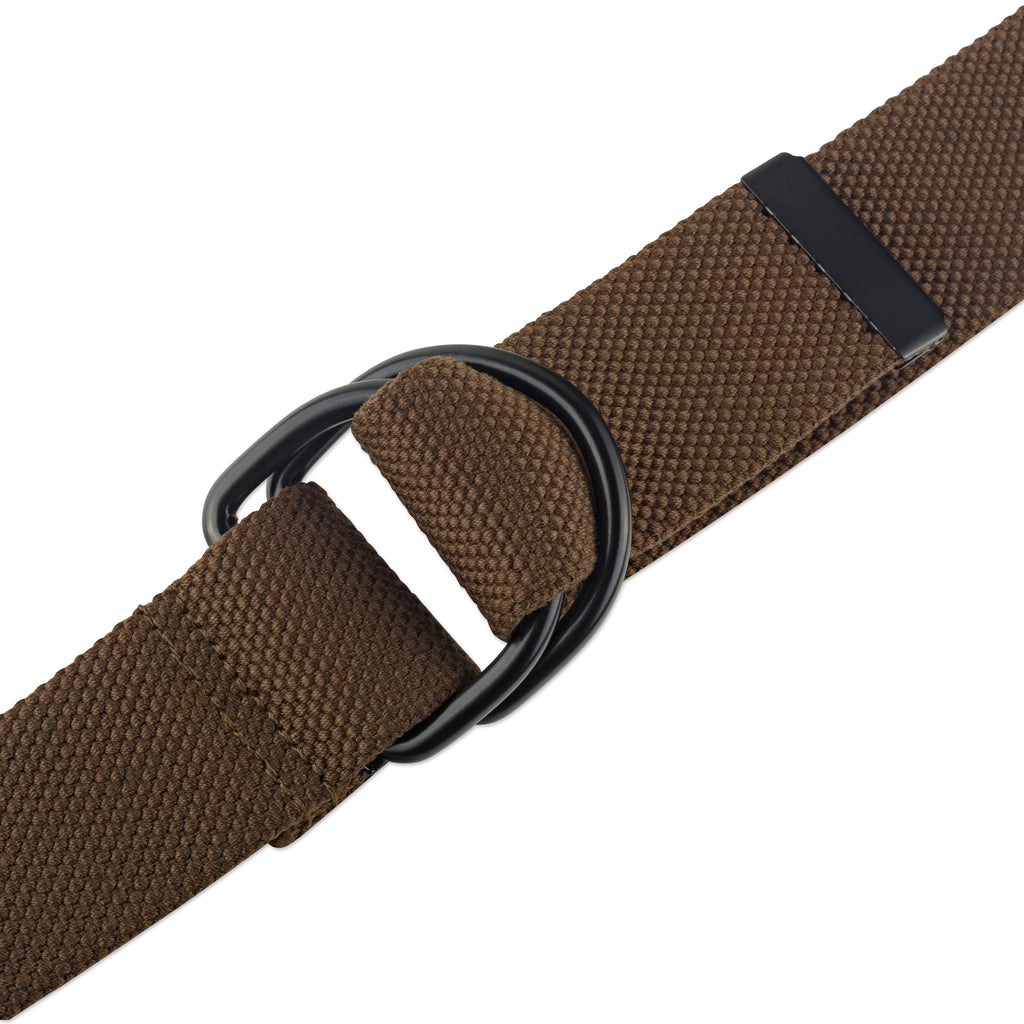 DII Mens And Womens D-Ring Cavas Belt Brown S
