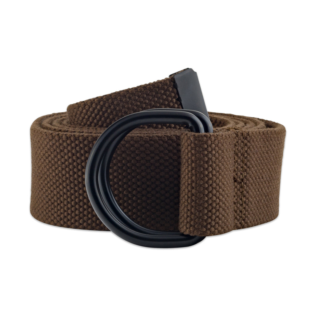 DII Mens And Womens D-Ring Cavas Belt Brown M