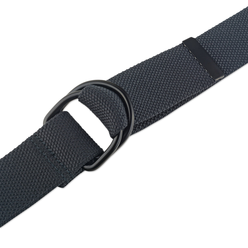 DII Mens And Womens D-Ring Canvas Style Belt Dark Grey L