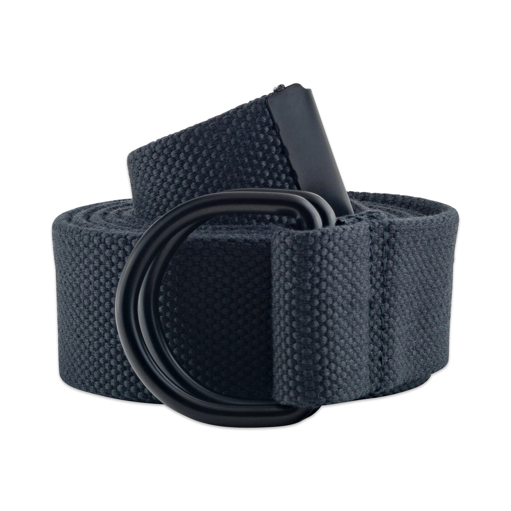 DII Mens And Womens D-Ring Canvas Style Belt Dark Grey L