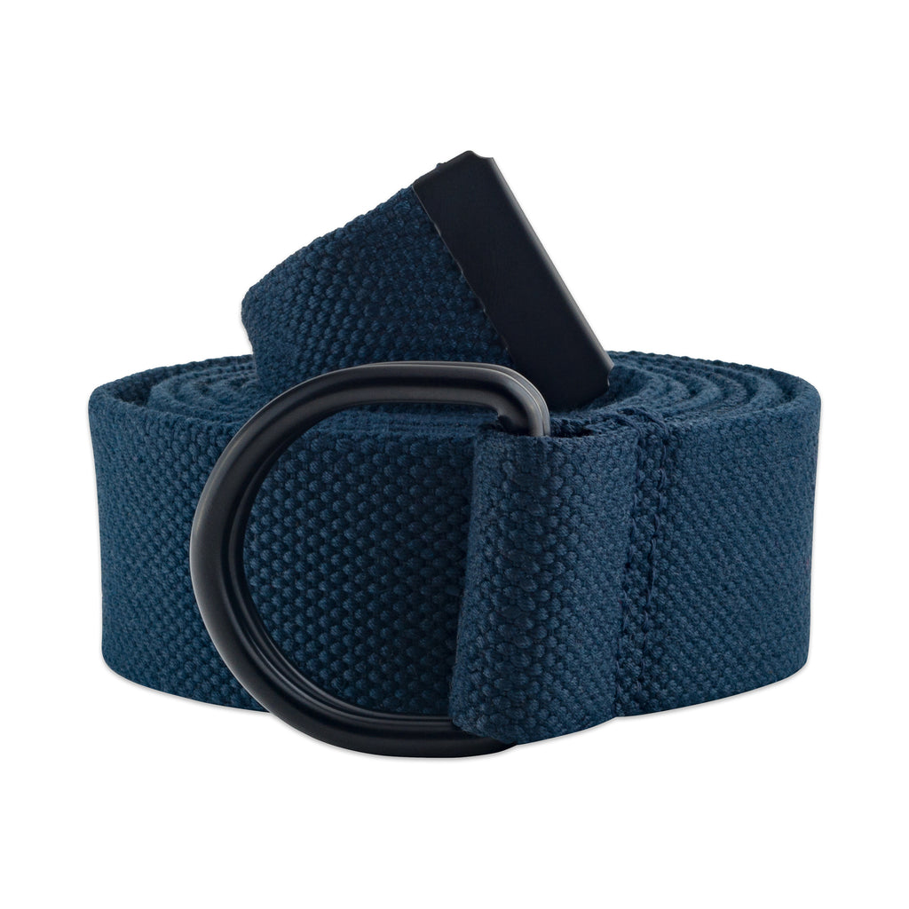 DII Mens And Womens D-Ring Cavas Belt Navy XS