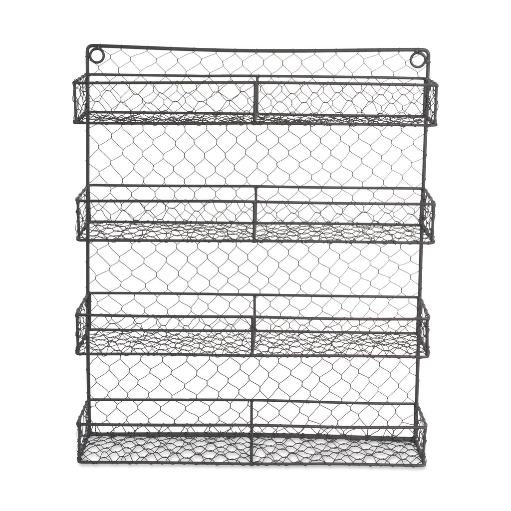 DII Double Wide 4 Row Chicken Wire Spice Rack