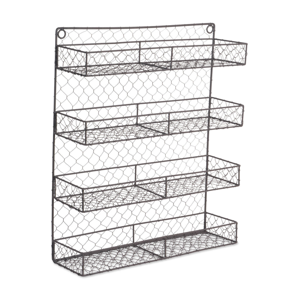 Double Wide 4 Row Chicken Wire Spice Rack