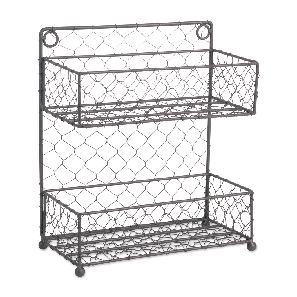 Double Wide 2 Row Chicken Wire Spice Rack