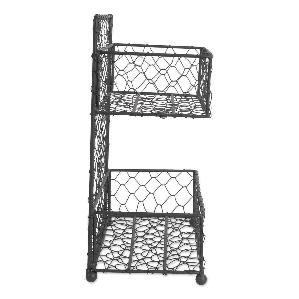 DII Double Wide 2 Row Chicken Wire Spice Rack