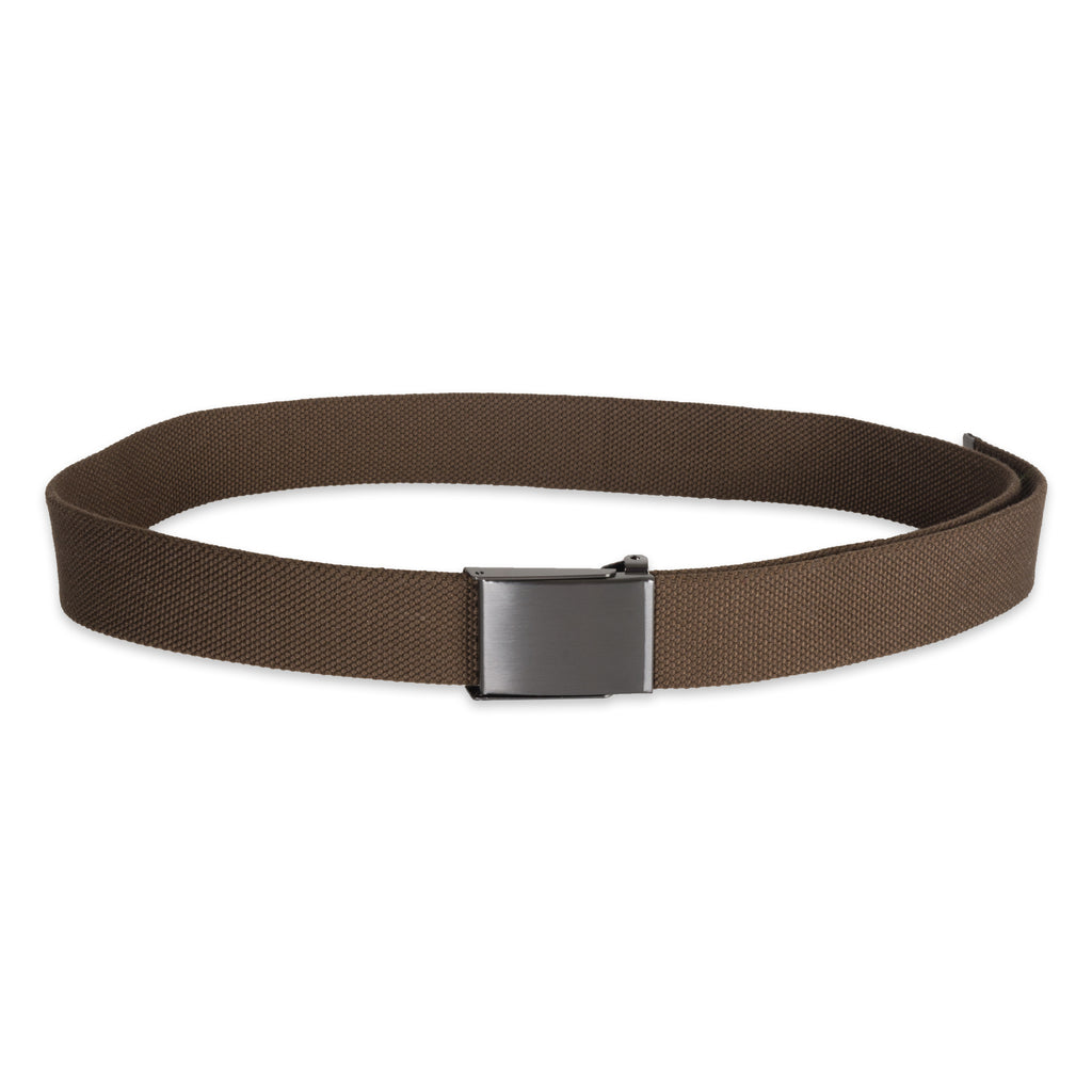 DII Mens Military Style Canvas Web Belt 46 Brown