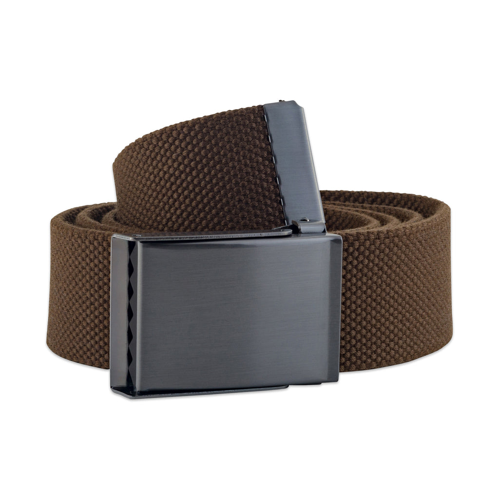 DII Mens Military Style Canvas Web Belt 56 Brown