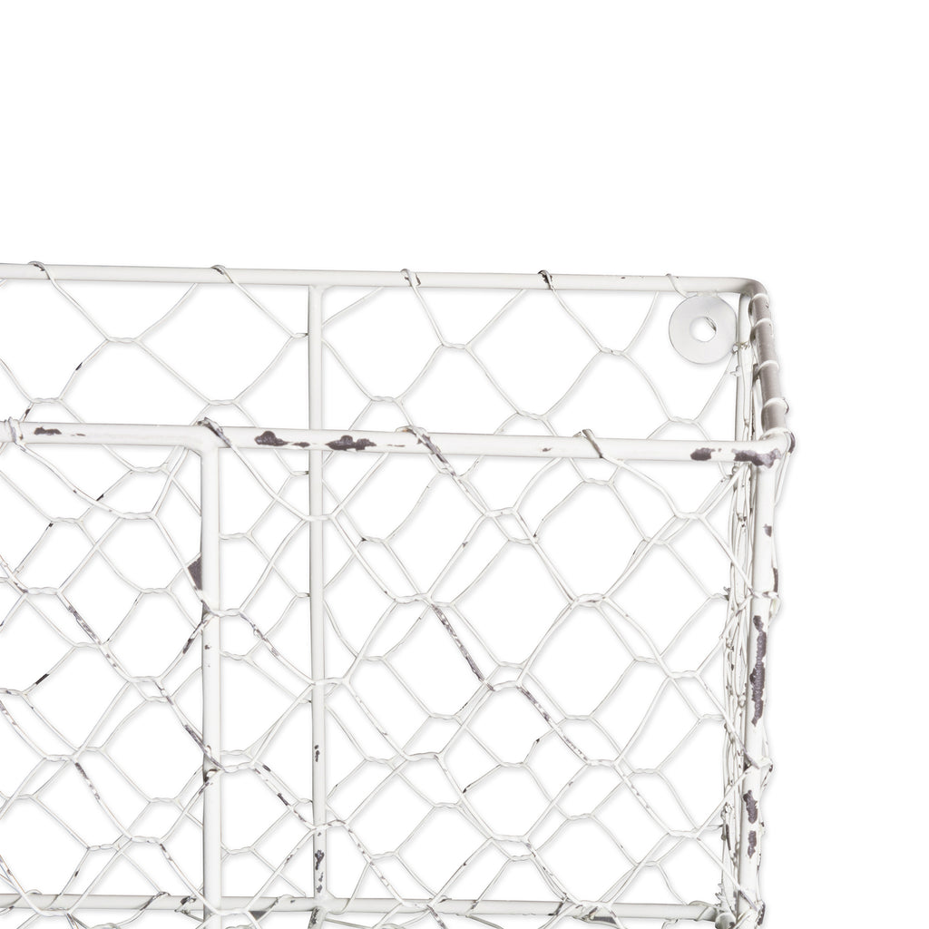 DII Wall Mount Chicken Wire BasketSet of 2 Med Antique White