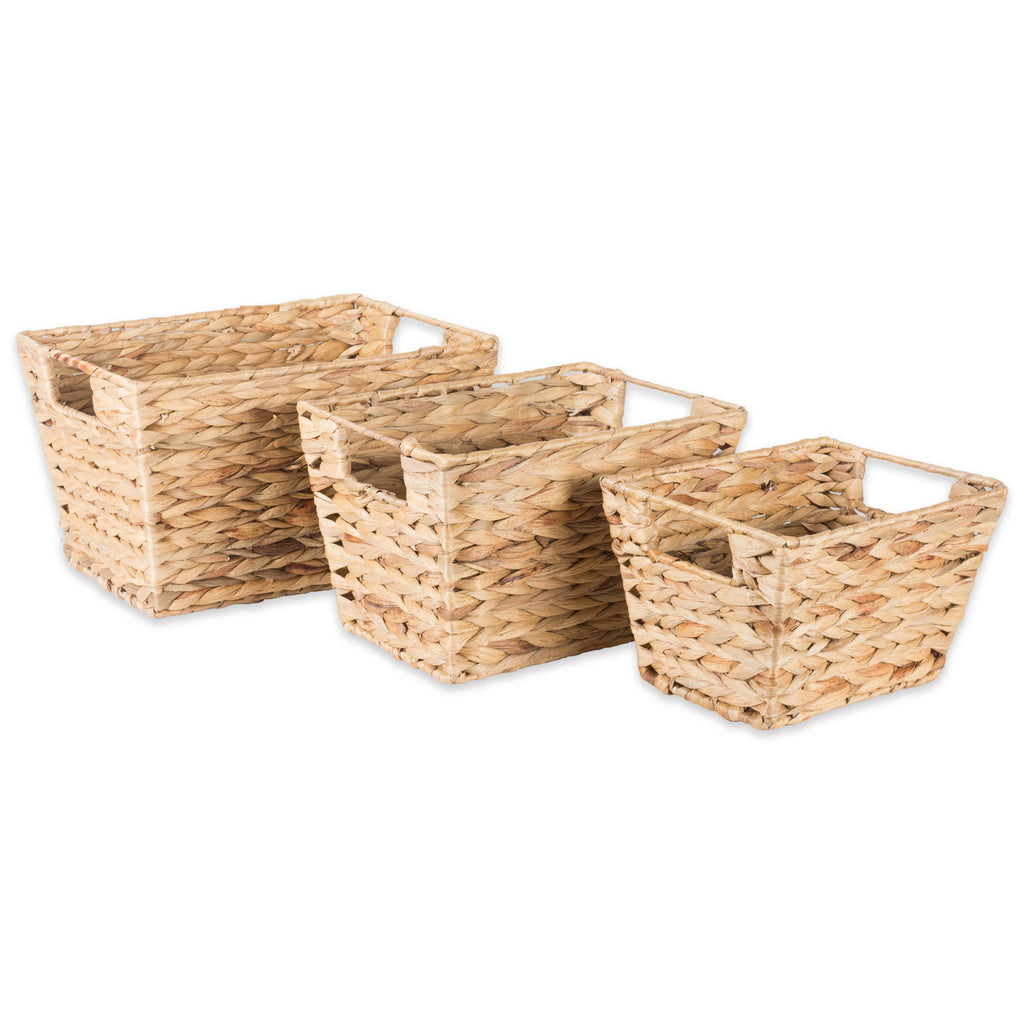 Asst Water Hyacinth Basket Set/3
