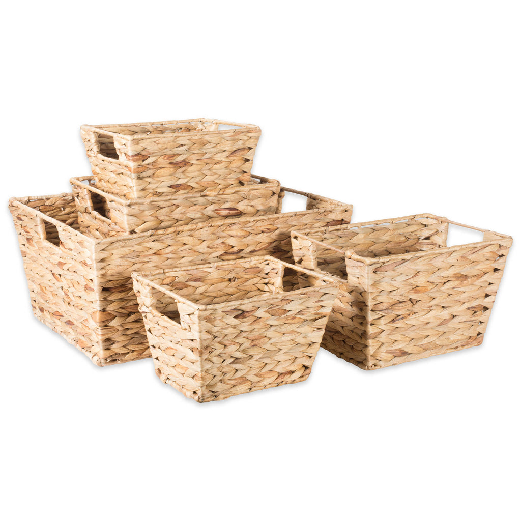 Asst Water Hyacinth Basket Set/5